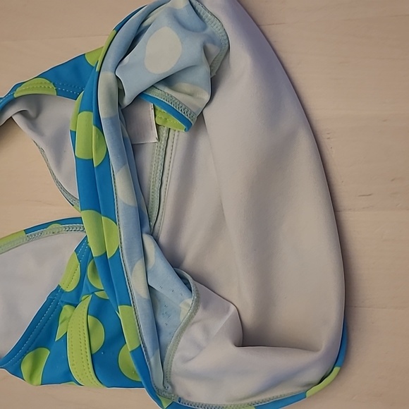 GENTLY WORN Circo Tankini Green and Blue Girls Halter Top Bathing Suit - Picture 11 of 14